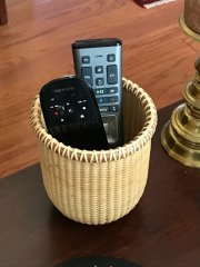Basket for TV remotes